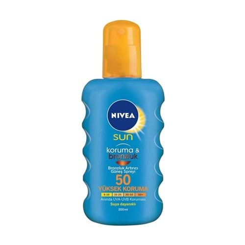 Nivea Sun Koruma ve Bronzluk Arttırıcı Güneş Spreyi 50 200 ml