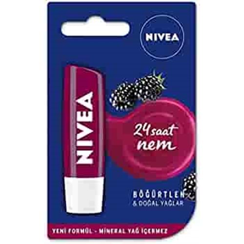 Nivea Böğürtlen Dudak Bakım Kremi 4,8 gr 24 Saat Nem