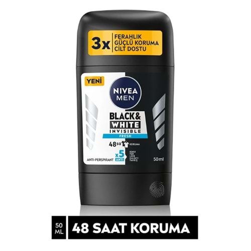 Nivea Men Erkek Stick Deodorant Black&White Invisible Fresh 50ml