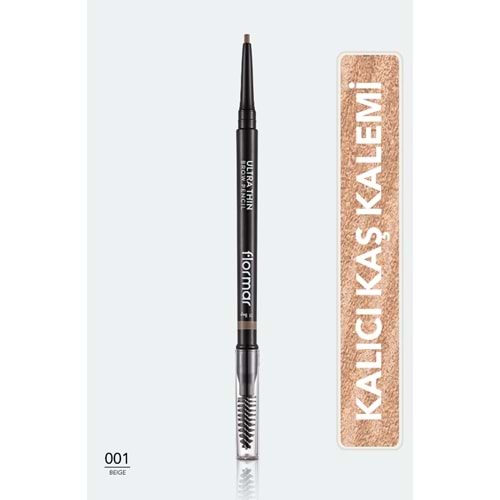 Flormar Kaş Kalemi & Fırçası Ultra Thin Brow Pencil 01