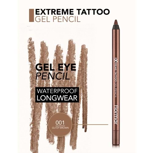 Flormar Işıltılı Kalıcı Göz Kalemi Extreme Tattoo Gel Pencil