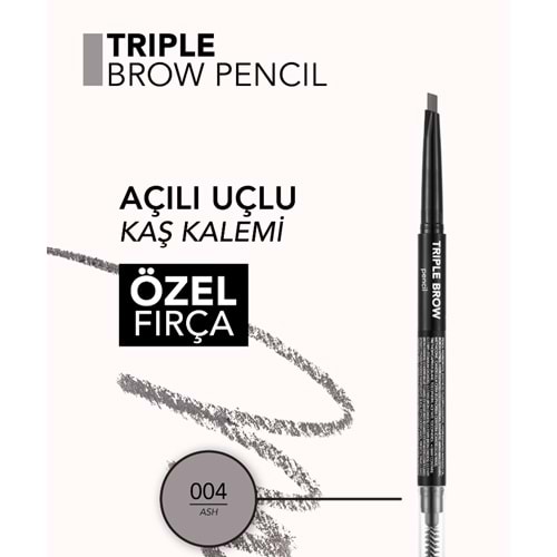 Triple Brow 3'ü 1 Arada Kremsi Dokulu Kaş Makyaj Kalemi