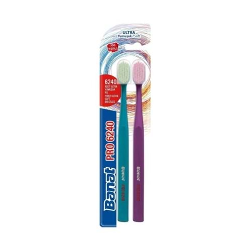 Banat Pro 6240 Adet Kıl İçeren 1+1 Ultra Yumuşak Diş Fırçası