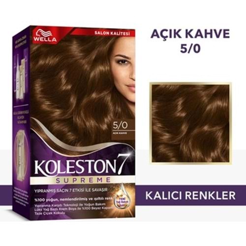 Koleston Supreme Kit 5/0 Açık Kahve