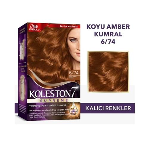 Koleston Supreme Kit 6/74 Koyu Amber Kumral