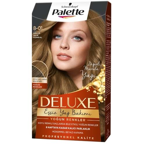 Palette Deluxe Yoğun Renkler 8-01 Küllü Açık Kumral
