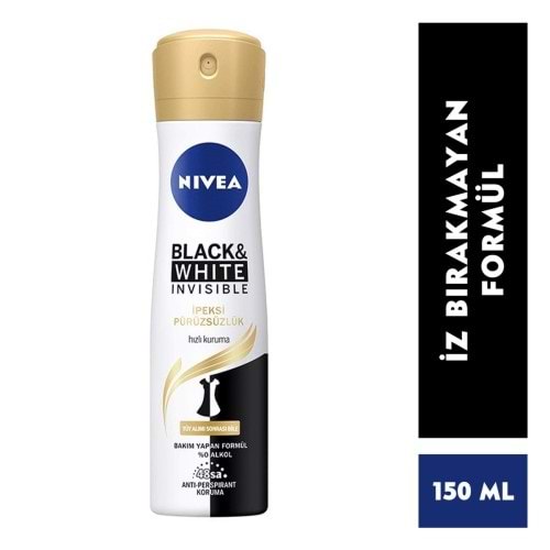 Nivea Deodorant 150 Ml Kadın Invisible Black&white Ipeksi