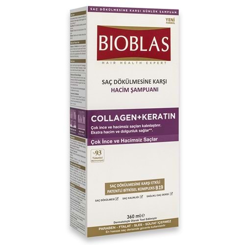 Bioblas Saç Dökülmesine Karşı Hacim Şampuan 360 ml