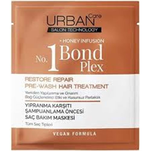 Urban Care No.1 Bond Plex Restore Repair Yıpranma Karşıtı Duş Öncesi Saç Bakım Maskesi-50 Ml-vegan