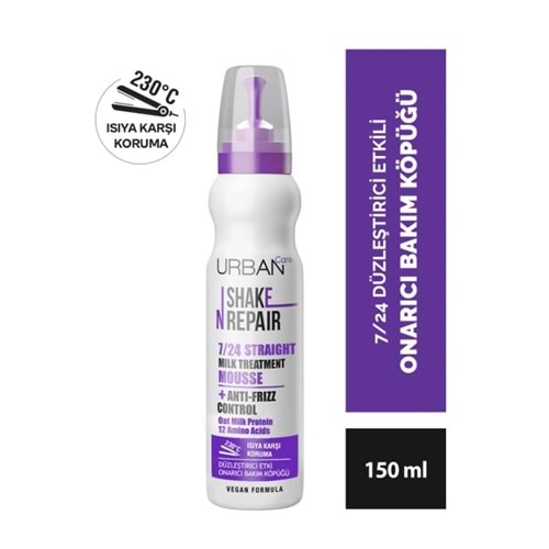 Urban Care Shake N Repair 7/24 Düzleştirici Etkili Saç Bakım Köpüğü 150 ml-vegan