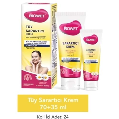 Lady Biowet Tüy Sarartıcı Krem 70+35ml Tüm Cilt