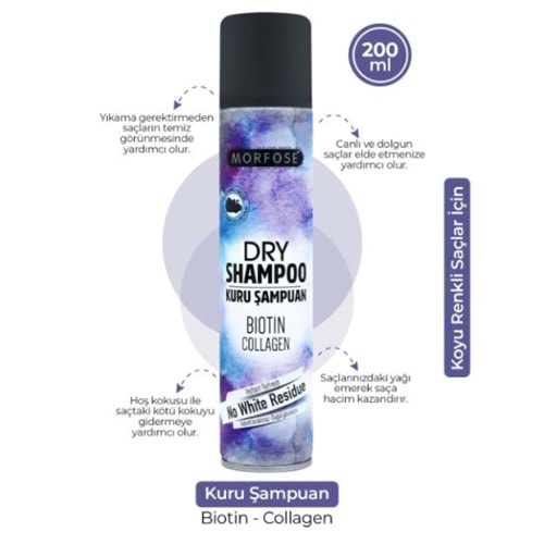 Morfose Kuru Şampuan Koyu Renkli Saçlar 200 ml