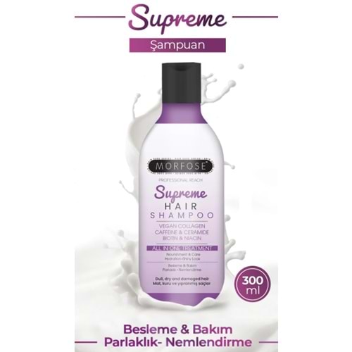 Morfose Supreme Vegan Collagen Caffeine İçeren Saç Şampuanı 300 ml