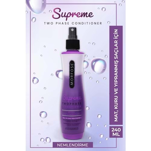 Morfose Çift Fazlı Supreme Fön Suyu 240 ml - Mat, Kuru ve Yıpranmış Saçlar