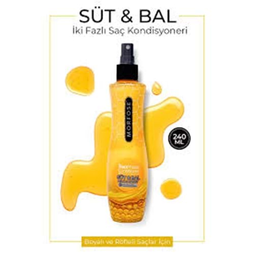 Morfose Boyalı ve Röfleli Saçlar İçin Çift Fazlı Süt & Bal Fön Suyu 240 ml