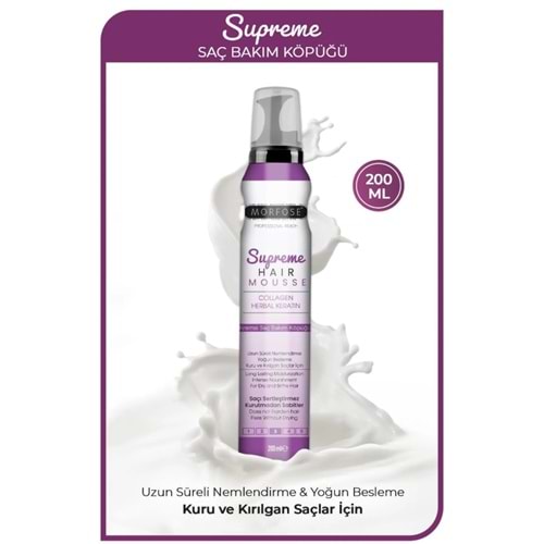 Morfose Supreme Saç Köpüğü 200 ml - Nemlendirme