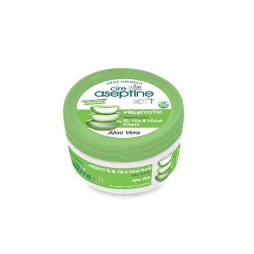 Cire Aseptine Soft prebiyotik Aloe Vera el, Yüz Ve Vücut Kremi 200 ml