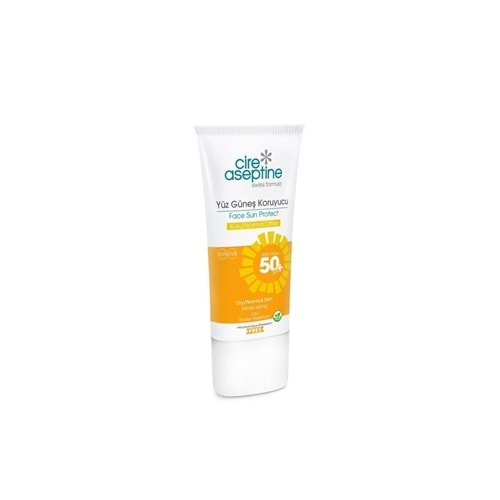 Cire Aseptine Yüz Güneş Koruyucu Spf 50+ Kuru Ve Normal Cilt 50 Ml