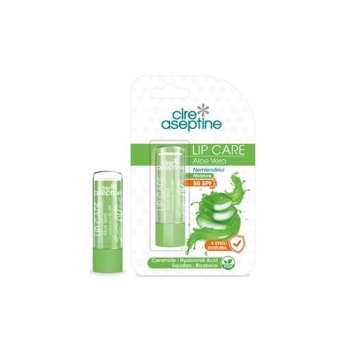 Cire Aseptine Aloe Vera Nemlendirici Renkli Dudak Bakım Kremi
