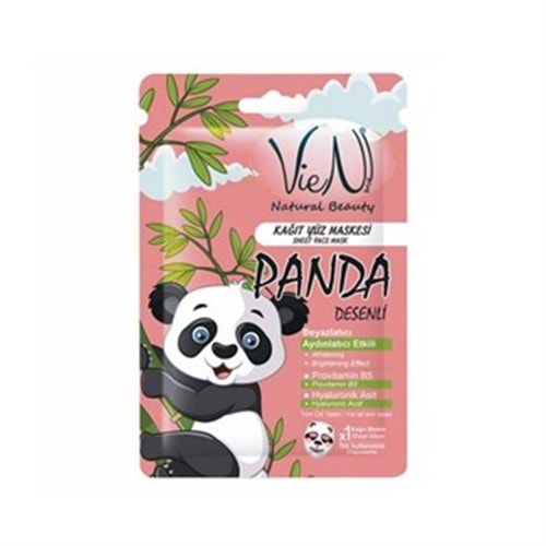 Vien Panda Desenli Kağıt Yüz Maskesi