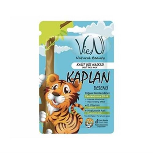 Vien Kaplan Desenli Kağıt Maske