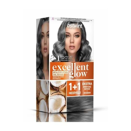 Ostwint Excellent Glow 1+1 Saç Boyası Seti No.8.1 Açık Küllü Kumral