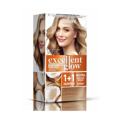 Ostwint Excellent Glow 1+1 Hediyeli Saç Boyası Seti No.9 Koyu Sarı