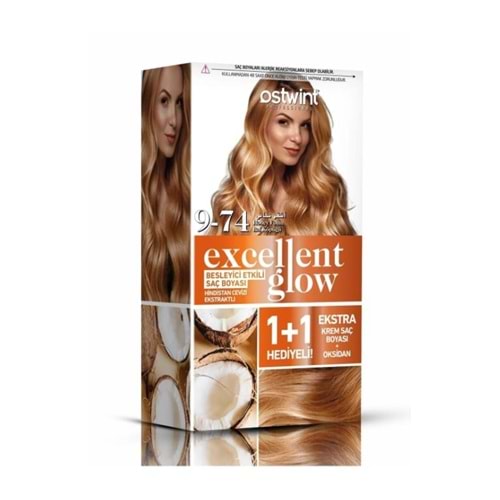 Ostwint Excellent Glow 1+1 Saç Boyası Seti No.9.74 Bal Köpüğü