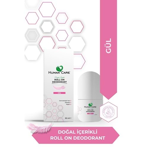 Human Care Doğal Roll On Deodorant Gül Kokulu 50 ml