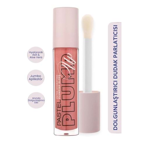 Pastel Plump Up Extra Hydrating Plumping Gloss - Dudak Parlatıcısı 208 Shimmer Nude