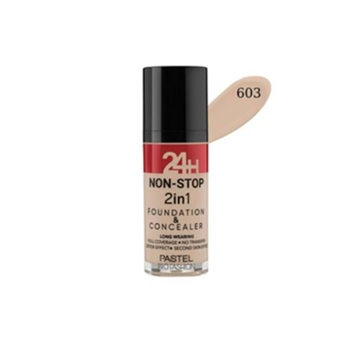 Pastel 24h 2in 1 Fondöten Ve Kapatıcı 603