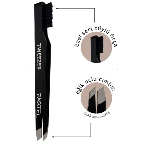 Pastel Sıngle Tweezer With Brush