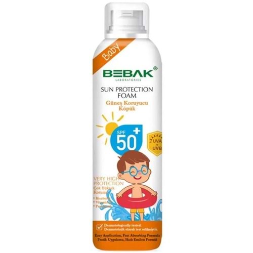 Bebak Baby Sun Protection Foam SPF50+ Çocuklar İçin Güneş Koruyucu Köpük 150 ml