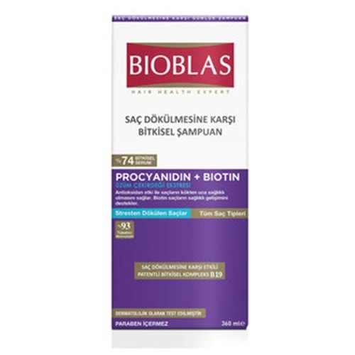 Bioblas Procyanıdın Dökülen Saçlar Için Anti Stres Şampuanı 360 ml