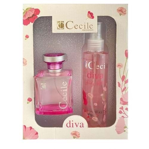 CECILE DİVA EAU DE TOILETTE 100 ML + CECILE DİVA EDC &B.MİST FOR WOMEN 150 ML SET