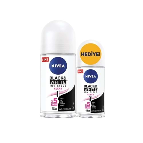 Nivea Roll-on Kadın B&w Clear 50ml+Roll-on 25ml