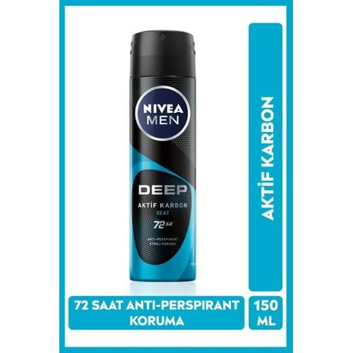 Nivea Erkek Sprey Deodorant Deep Beat 150ml