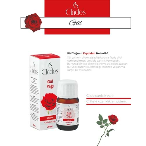 Clades Gül Yağı 20 Ml