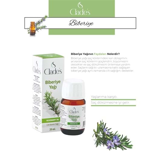 Clades Biberiye Yağı 20 Ml