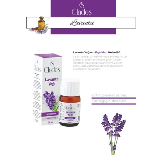 Clades Lavanta Yağı 20 Ml