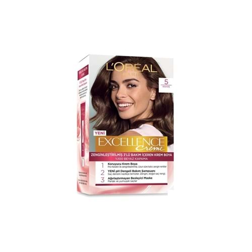 LOreal Paris Excellence Creme Saç Boyası 5 Kahve