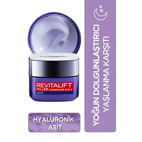 LOréal Paris Dermo Revitalift Filler Gece Kremi 50 ml
