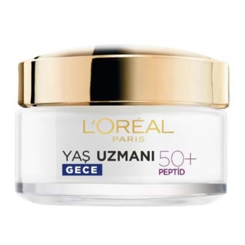 LOreal Paris Yaş Uzmanı 50+ Kırışıklık Karşıtı Yenileyici Gece Kremi 50ml