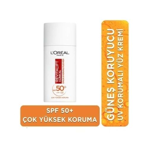 Loreal Paris Revitalift Clinical Spf 50+ Günlük Yüksek Uv Korumalı Yüz Güneş Kremi 50ml
