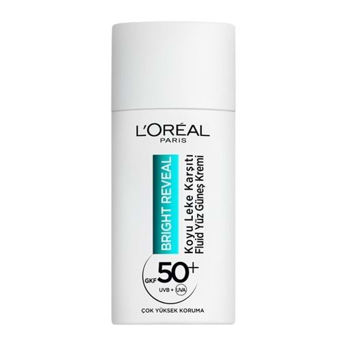 Loreal Paris Bright Reveal Spf 50+ Koyu Leke Karşıtı Fluid Günlük Yüz Güneş Kremi 50ml