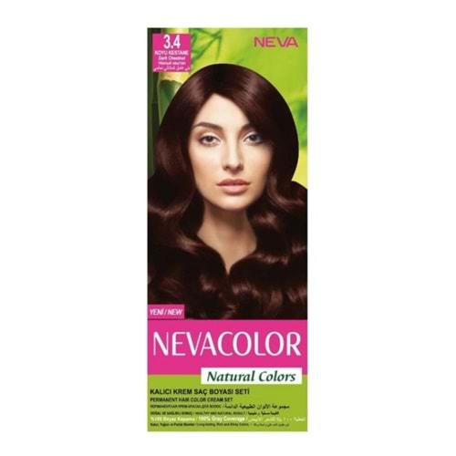 Neva Color Natural Saç Boyası Seti 3.4 Koyu Kestane