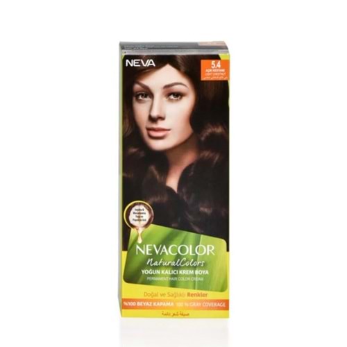 Neva Color 5.4 Açık Kestane Kalıcı Krem Saç Boyası
