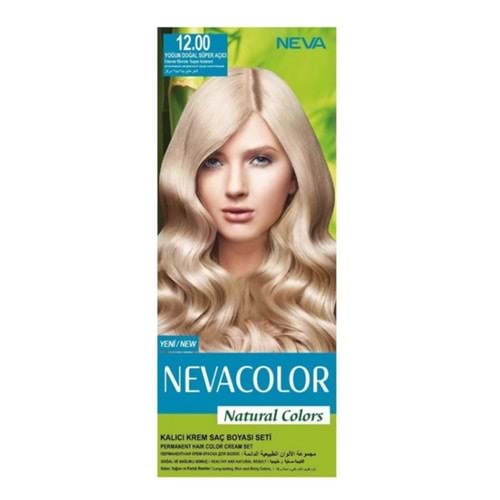 Neva Color Natural Kalıcı Saç Boya Seti 12.00 Yoğun Doğal Süper Açıcı