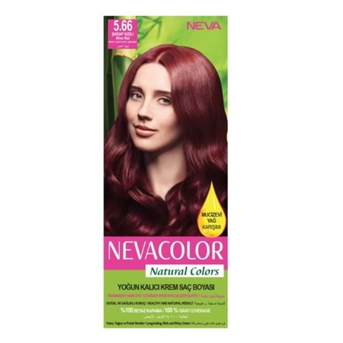 Neva Color Natural Saç Boyası Seti 5.66 Şarap Kızılı