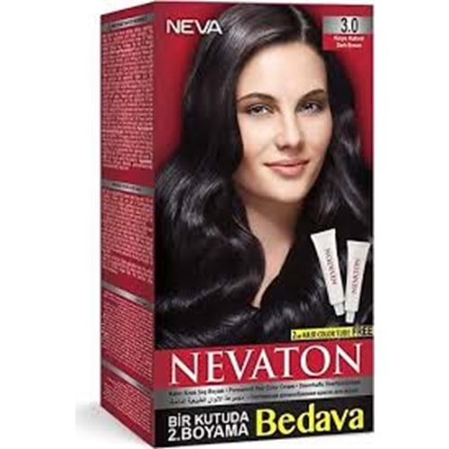 Nevaton 2 Li Saç Boyası 3.0 Koyu Kahve